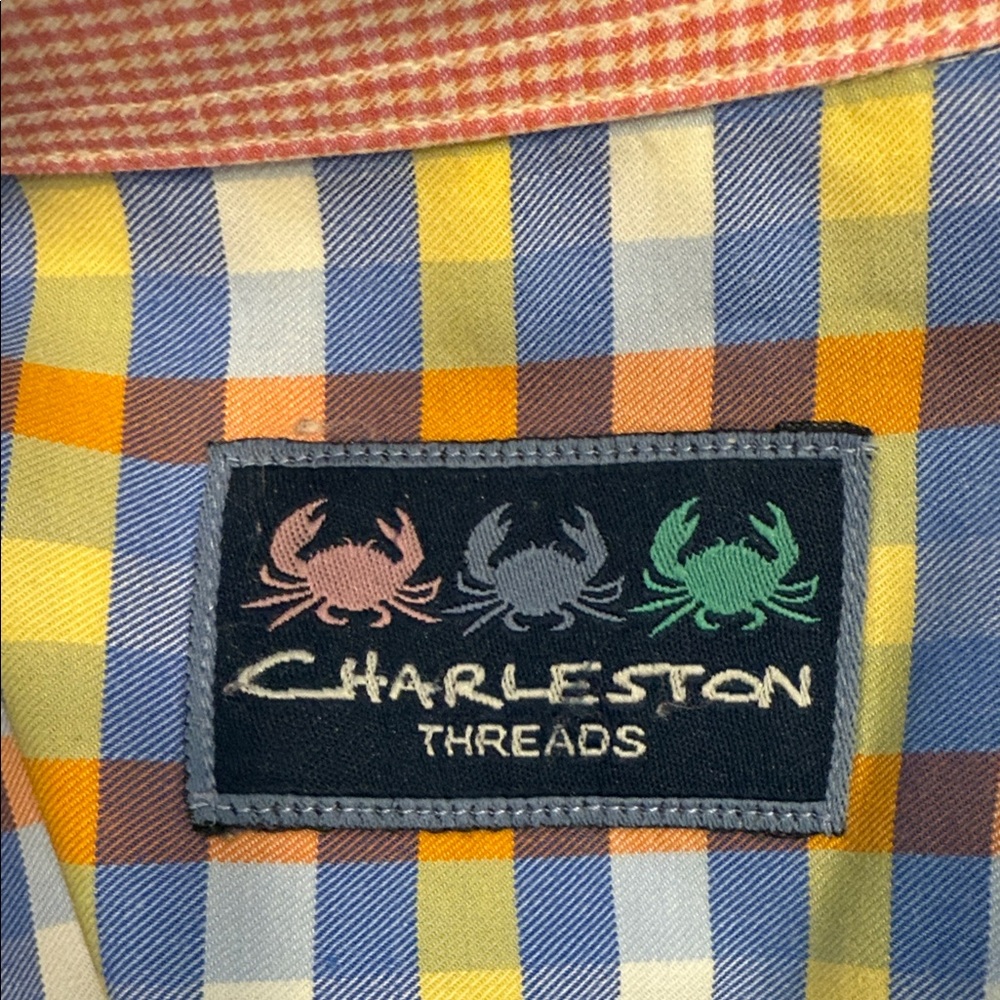 Charleston Threads Men's Multicolor Plaid Casual Button Down Shirt